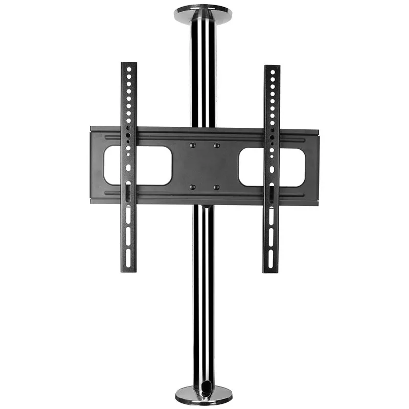 360 Degree Swivel TV Pole Mount for Partition Wall Top Bottom Floor Only Fixed TV Bracket Height Adjustable Fits 32‑55 Inch TV