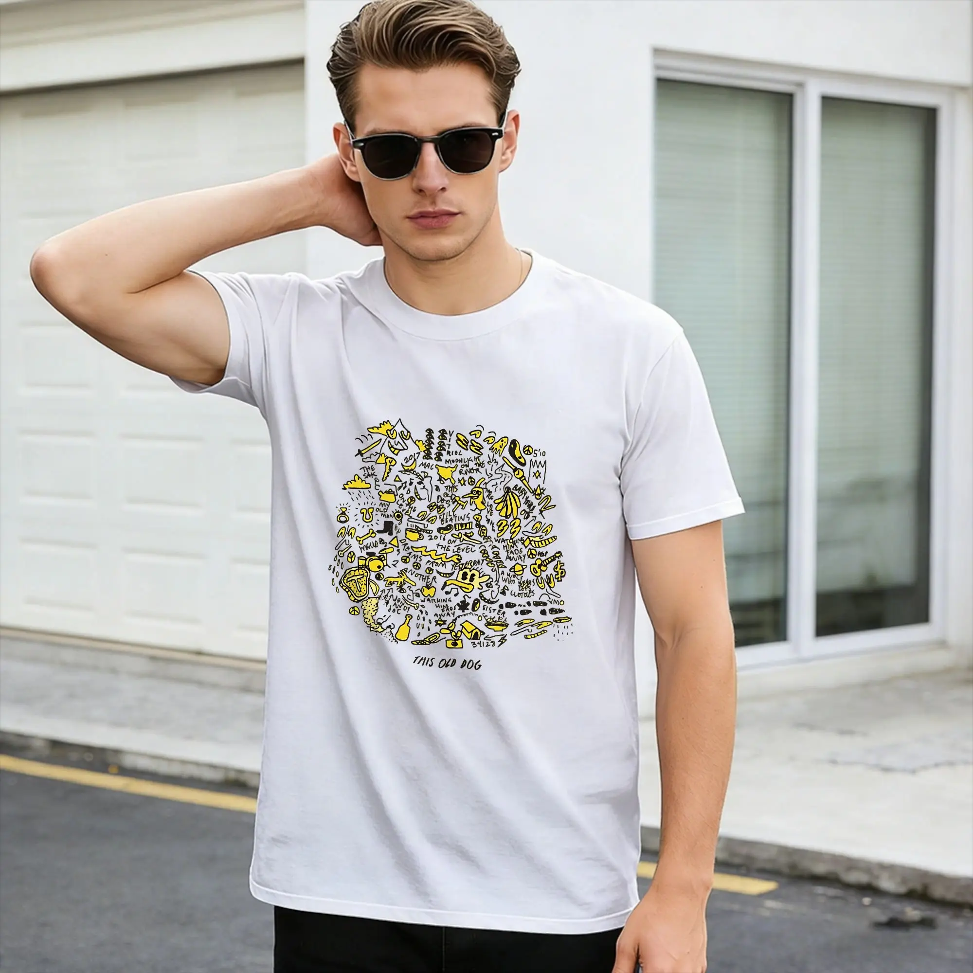 Vintage T Shirt Summer M-Mac Demarco This Old Dog Album Trendy Cool T-Shirts  100% Cotton Tee Shirt Y2K Fun Short Sleeve Tops,