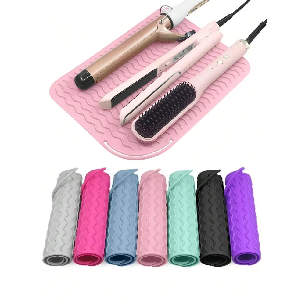 plus Size Silicone Heat Resistant Mat Portable Travel Hot Tools Pad Cover for Curling Iron Flat Iron Hair Straightener gallery 5
