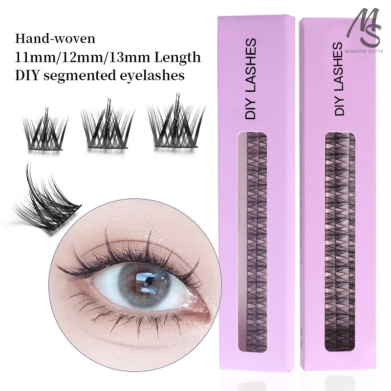 

DIY Segmented Eyelashes Hand-woven Soft Natural Stable Curl Resilient False Eyelashes Eyebrow Tools Lash Extension Supplies