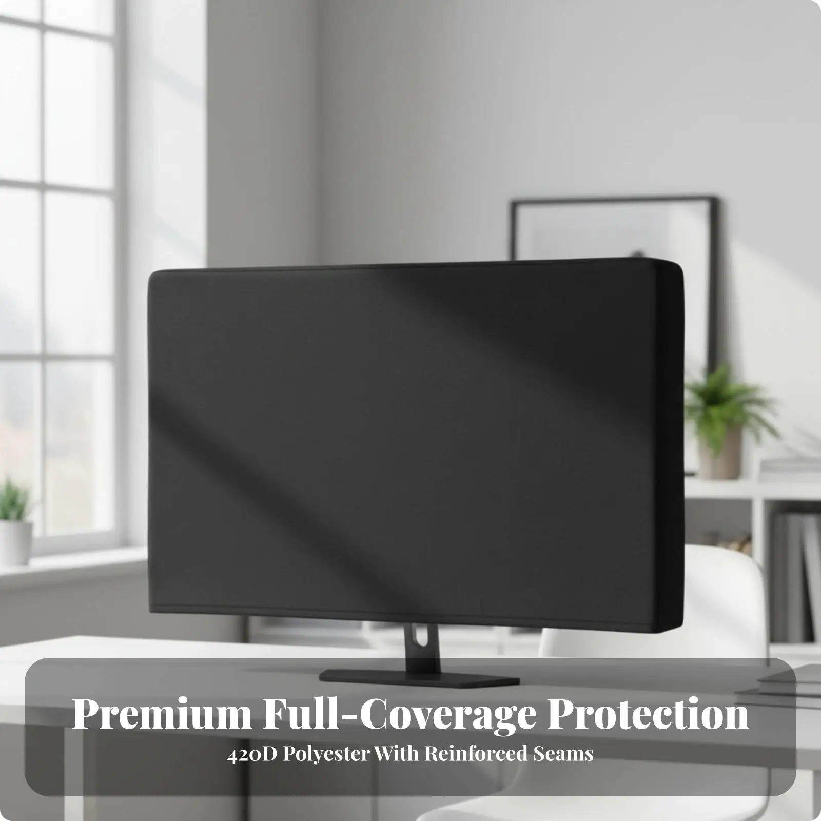 Monitor Cover Anti Dust Polyester Desktop Screen Protector for Computer Display Home Office Studio