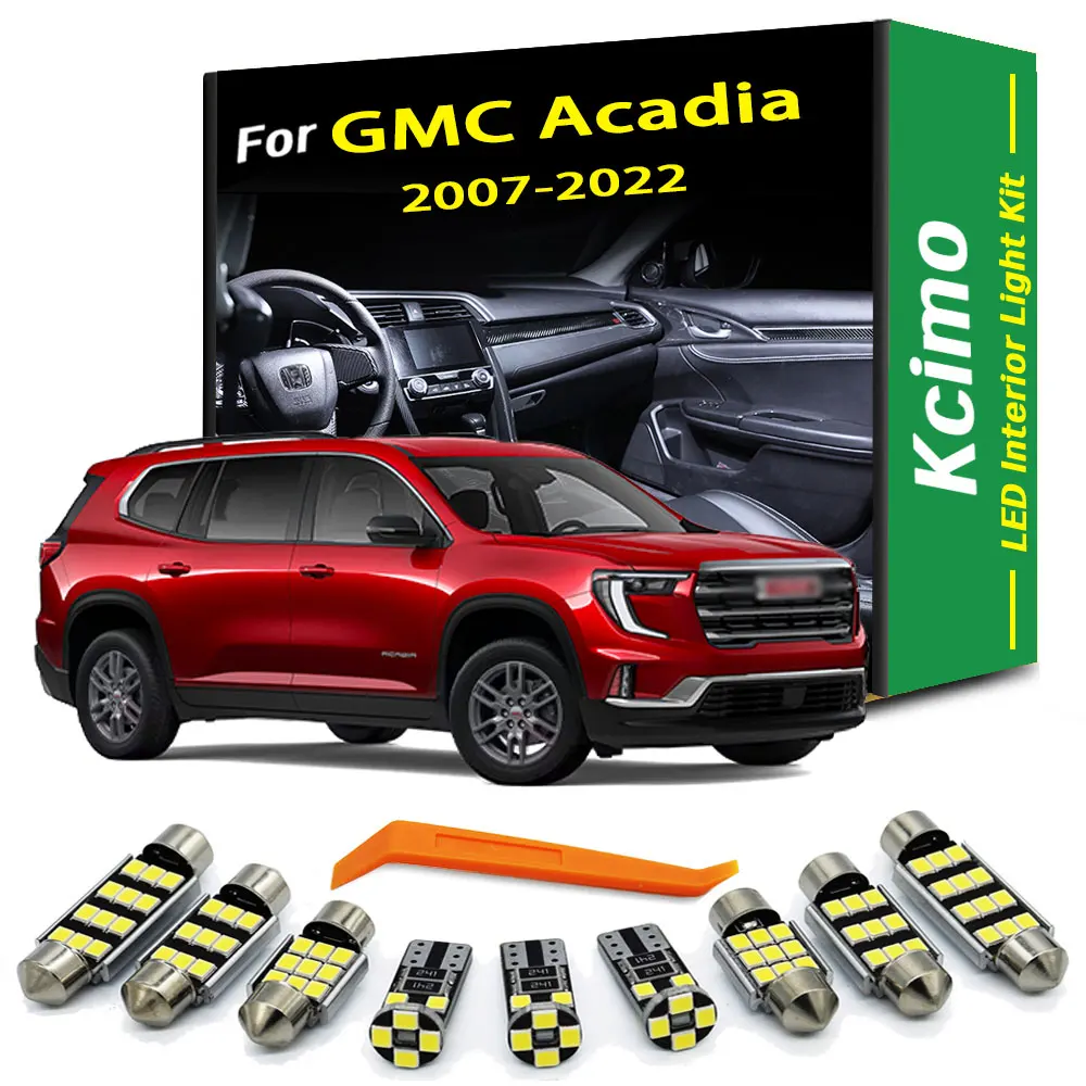 

Для GMC Acadia 2007-2022 светодиодный комплект внутреннего освещения, автомобильная атмосферная лампа, приборная панель, башня для ног, супер яркий Plug Play без ошибок