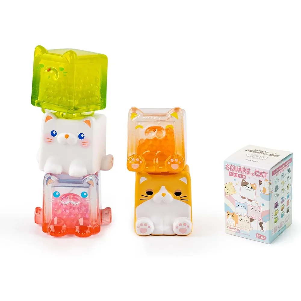 

Слепая упаковка BEEMAI Square Cat Series (5 шт. в одной сумке) Случайный дизайн, милые фигурки, коллекционные игрушки, подарки на день рождения