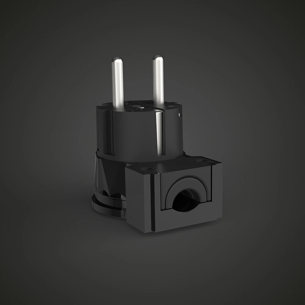 قابس طاقة أنجوكو يميني من فيبورغ ، نحاسي نقي ، مطلي بالروديوم ، 90 درجة ، موصل طاقة 90 درجة ، LE505R LM505R LF505R