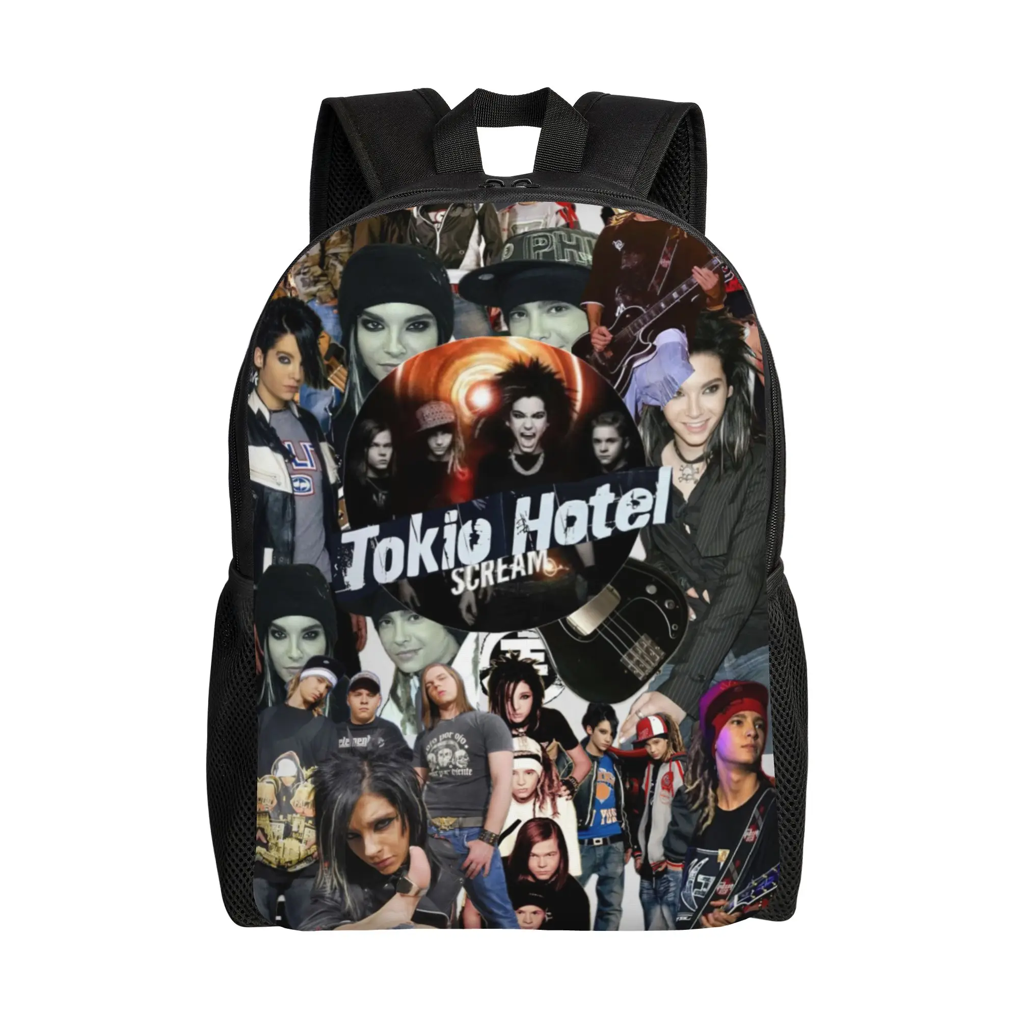 

Рюкзак Tokio Hotel Collage для мужчин и женщин, модный студенческий рабочий рюкзак, немецкий рок-рюкзак для ноутбука, легкий холщовый рюкзак