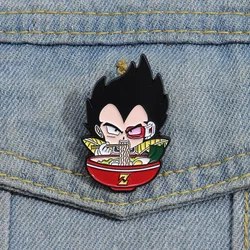 Dragon Ball Z Enamel Pin Vegeta and Sailor Moon Lapel Badge Anime Metal Brooches for Women Men Fashion Jewelry Accessories