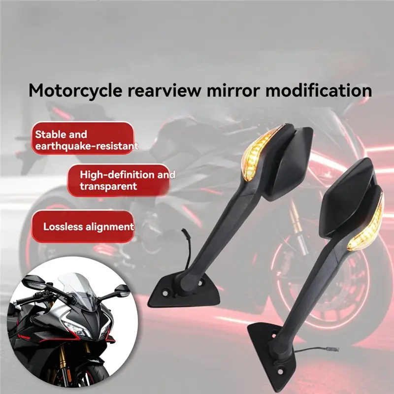 A99F-Motorcycle Parts Rearview Mirror Left& Right Reversing Mirror For CFMOTO 675SR-R For CF Moto 675 SR-R CF675 View