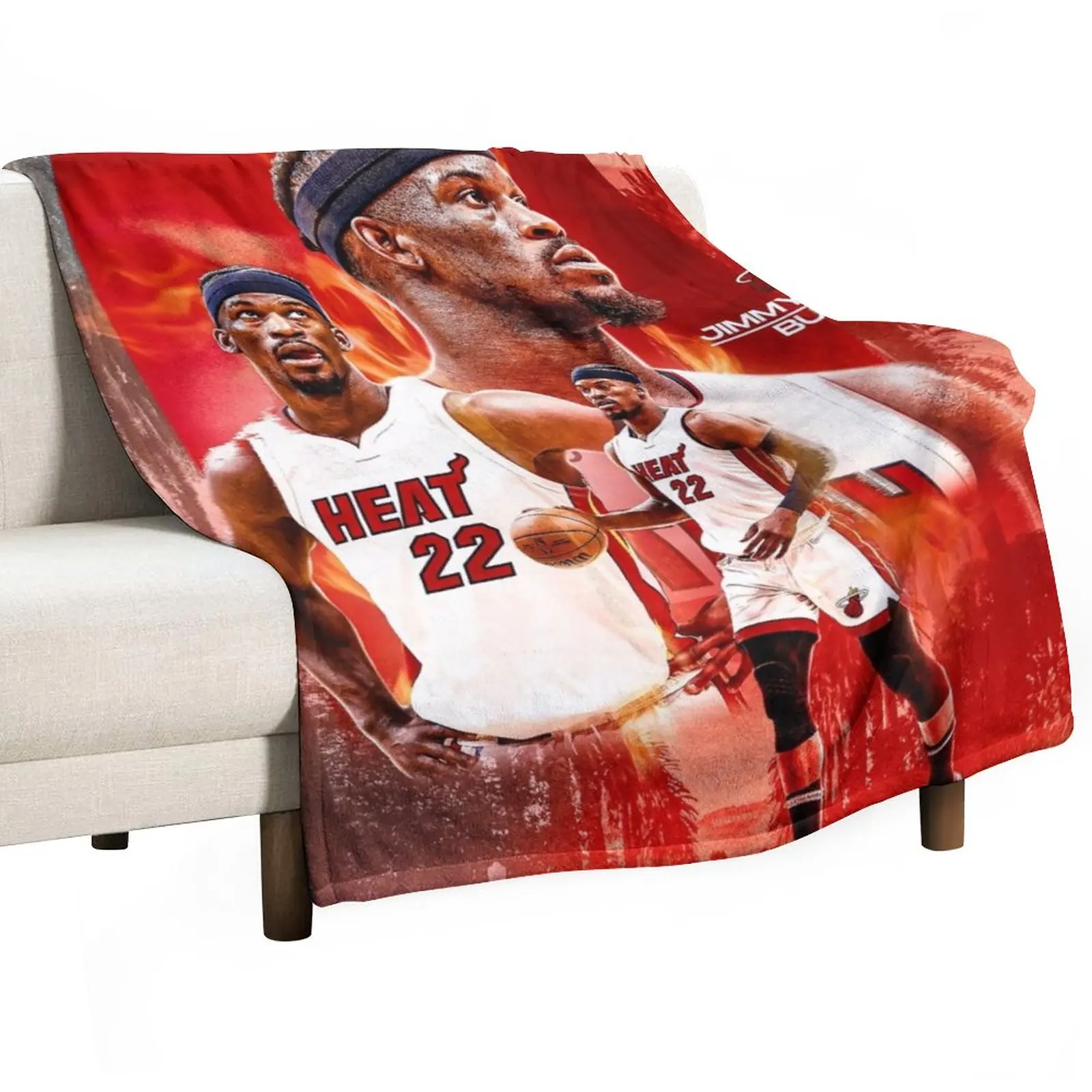 Jimmy Butler 22 GOAT Throw Blanket bed plaid Sofa Quilt Blankets