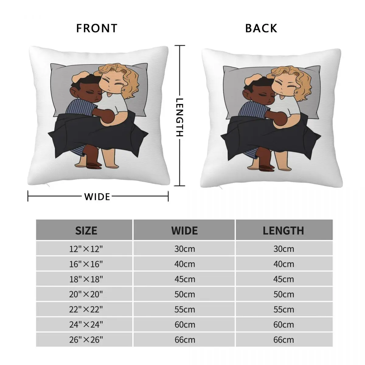 Interview With A Vampire Louis & Lestat Cuddling Square Pillowcase Polyester Linen Velvet Pattern Pillow Case Bed Cushion Cover