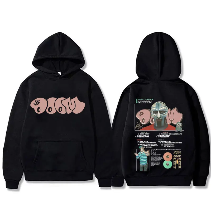 Rapper Madvillain Mf Doom Album Madvillainy Print Hoodie Men Women Fashion Hip Hop Oversized Sweatshirt Male Vintage Streetwear