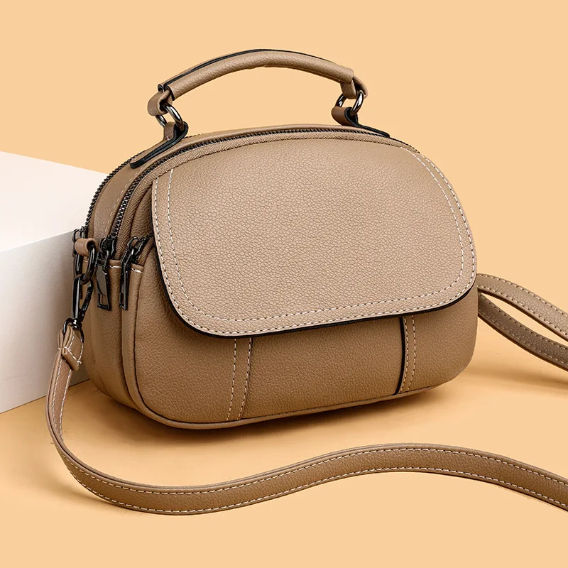 High Quality Fashionable Retro PU Leather Crossbody Bag Classic Small Shoulder Crossbody Bag Women\'s Luxurious Shell Handbags