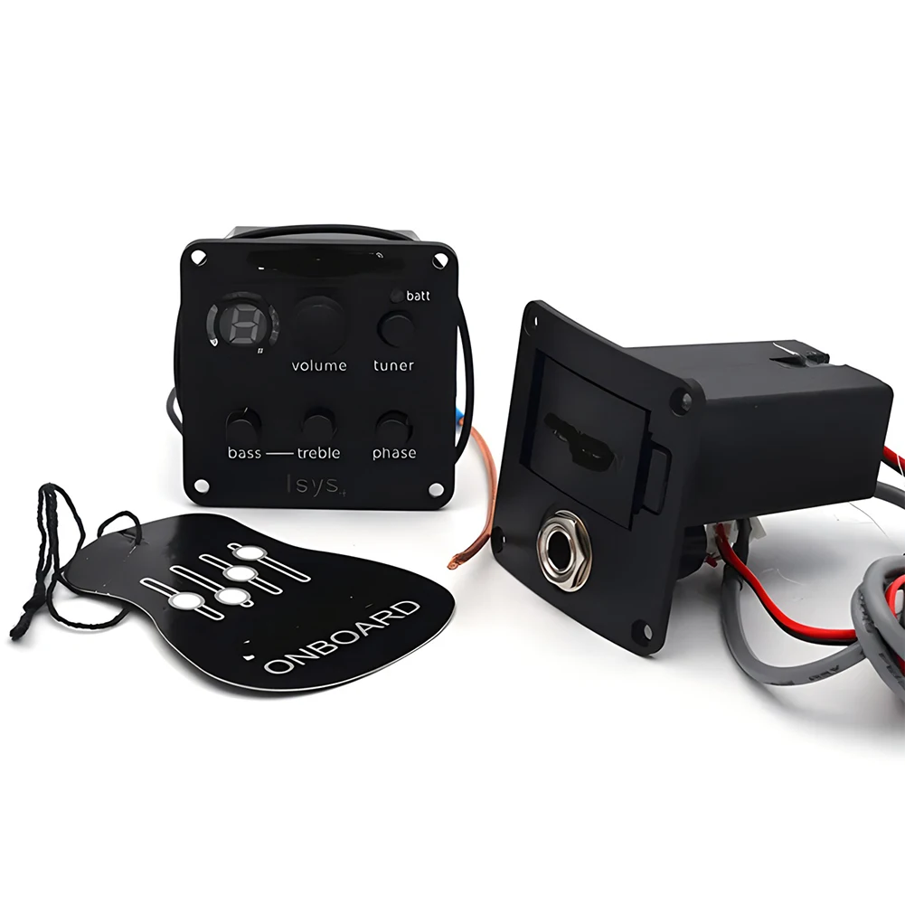 Acoustic Guitar Pickup Preamp EQ System for Fishman ISYS+ Compatible Folk Guitar Equalizer with Tuner and Phase Control view 5