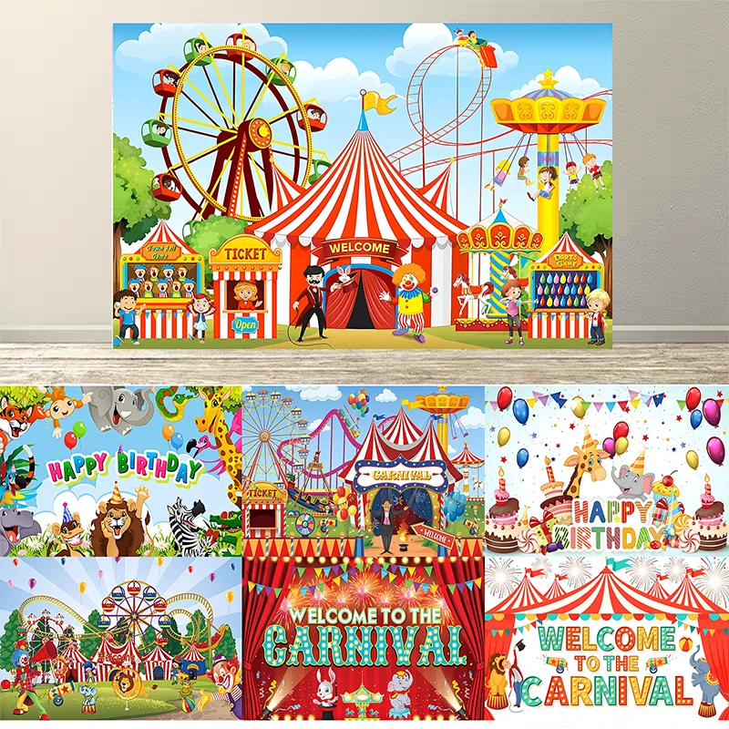 

Carnival Games Backdrop Party Decorations | Circus Theme Party Decorations | Carnival Banner, Decorations for Event Outdoor