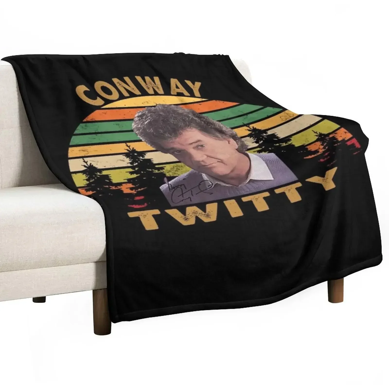 

Conway Twitty Throw Blanket Quilt Plaid Decorative Sofas Furry Blankets