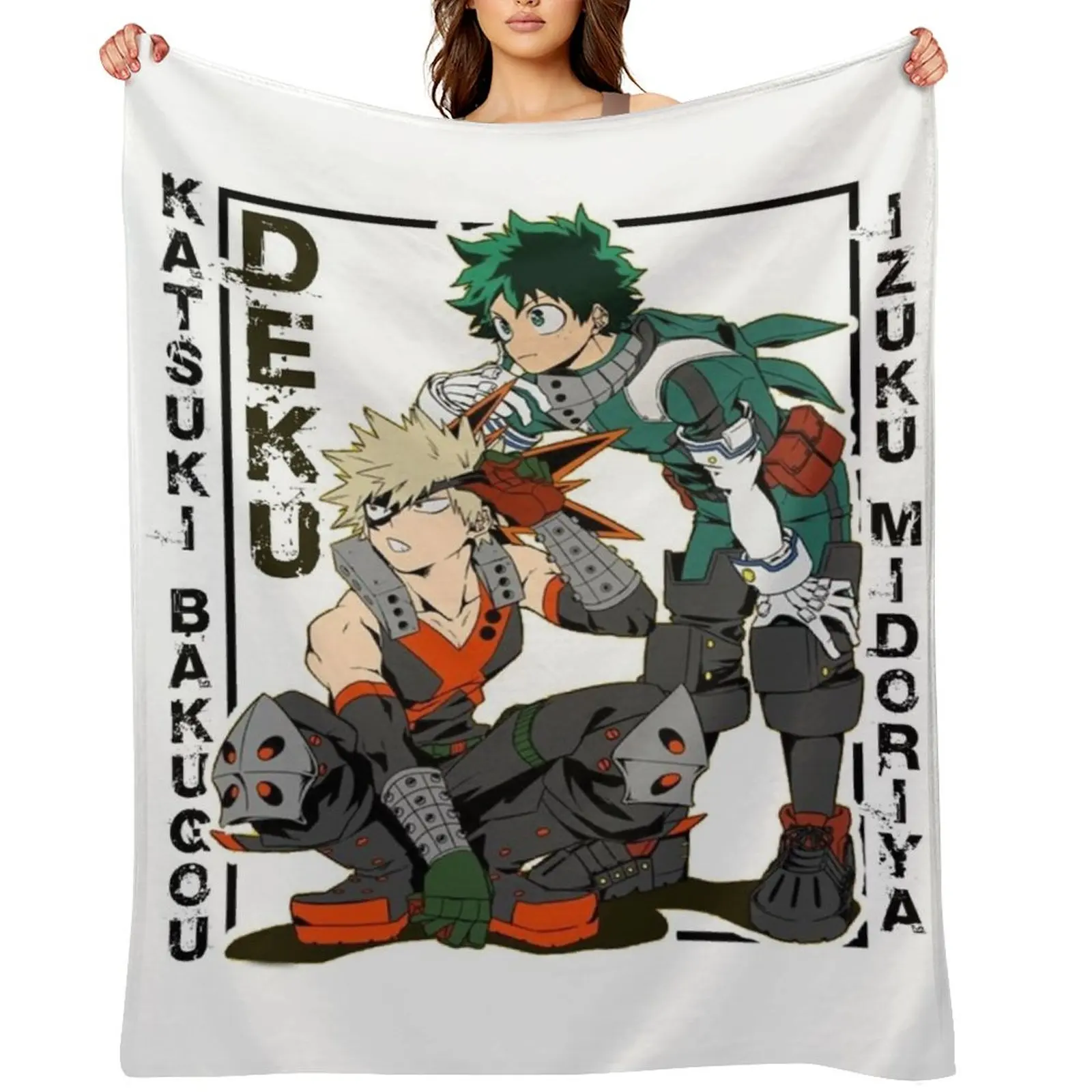 

izuku midoriya & Katsuki Bakugou Throw Blanket Travel valentine gift ideas Decorative Throw Plaid Blankets