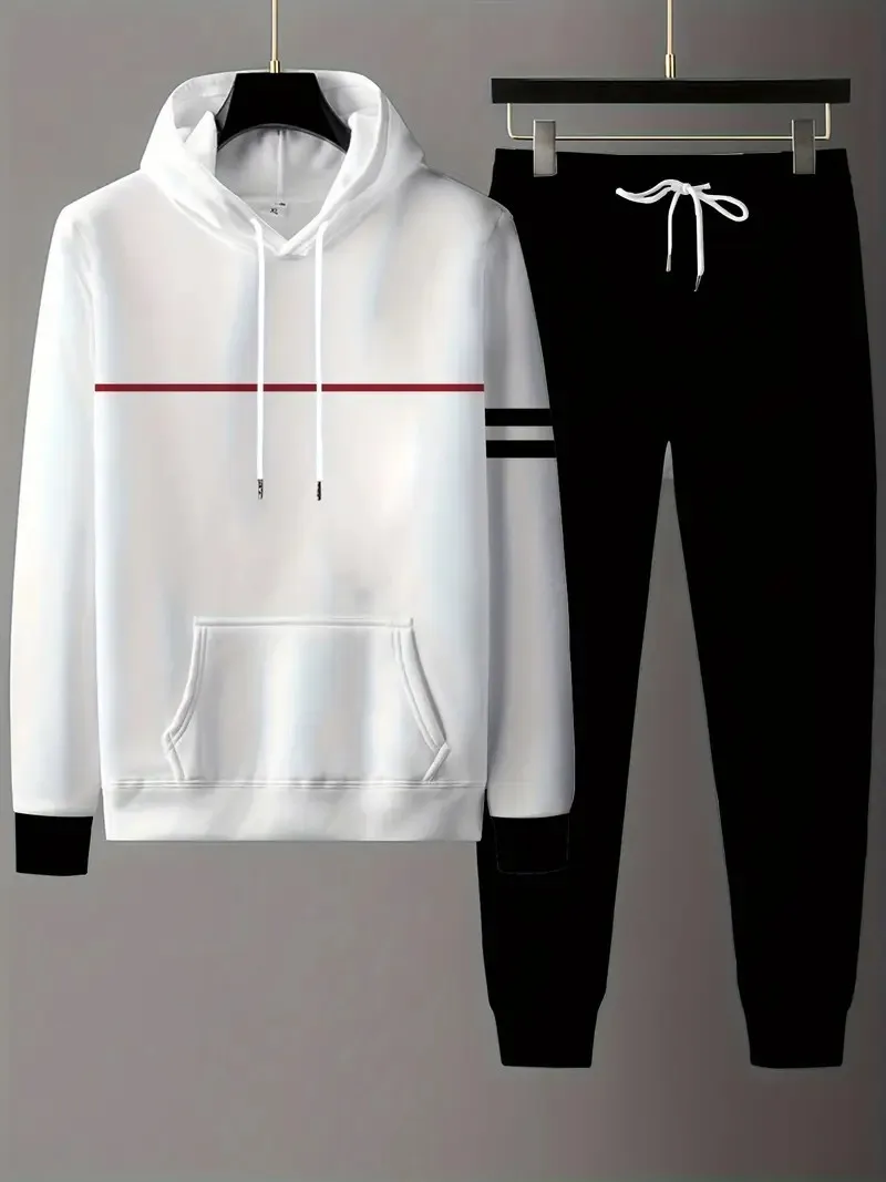 

Новый мужской комплект на весну и осень 2025 имеет повседневный модный мягкий и удобный 3D-принт.