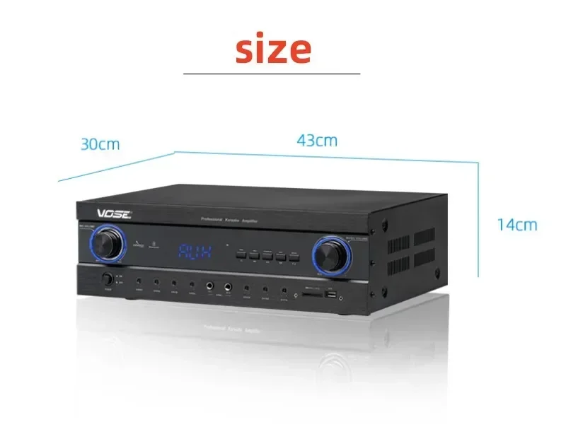 MJ-80 بلوتوث 5.0 420 واط * 2 2.0 قناة ستيريو HIFI AV المرحلة المنزل KARAOKE KTV مضخم الصوت مع USB الألياف ميكروفون محوري