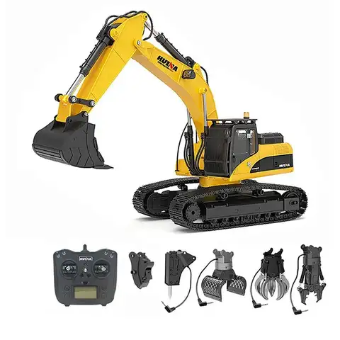 Newly upgraded Huina 1580 all-alloy electric pickup truck remote control excavator