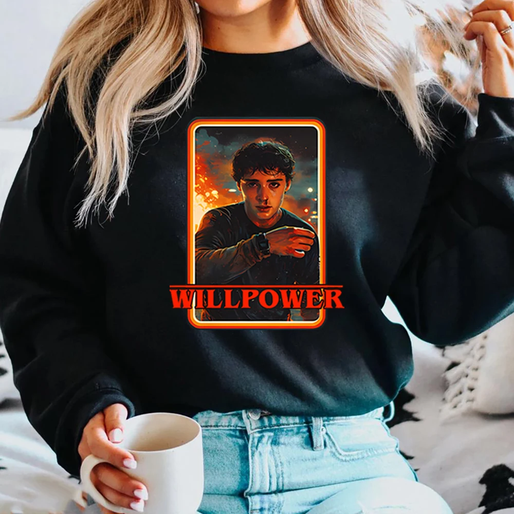 

Vintage Will Power Sweatshirt Will Byers Shirts TV Show Popular Hoodie Hawkins ST5 Upside Down Sweater Aesthetic Y2k Sweatshirts