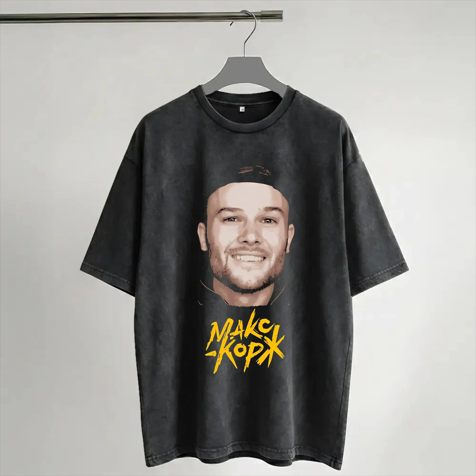 Graphic Printed Max Korzh - макс корж Washed Shirts Merch Oversize T-Shirts  for Men Women Tee Shirt