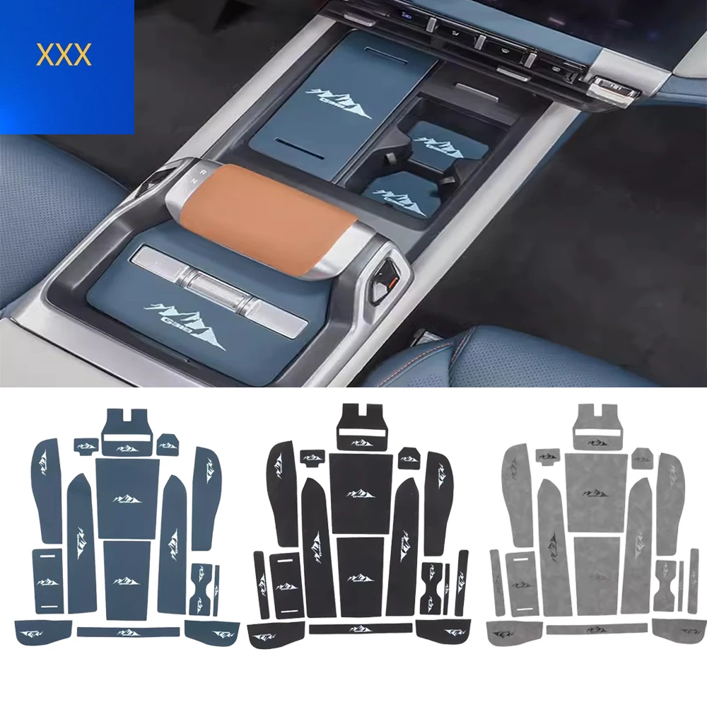 

For CHANGAN Deepal G318 2024-2025 Accessories Car Door Central Console Water Cup Box Gate Groove Mat Non-slip Mats Leather