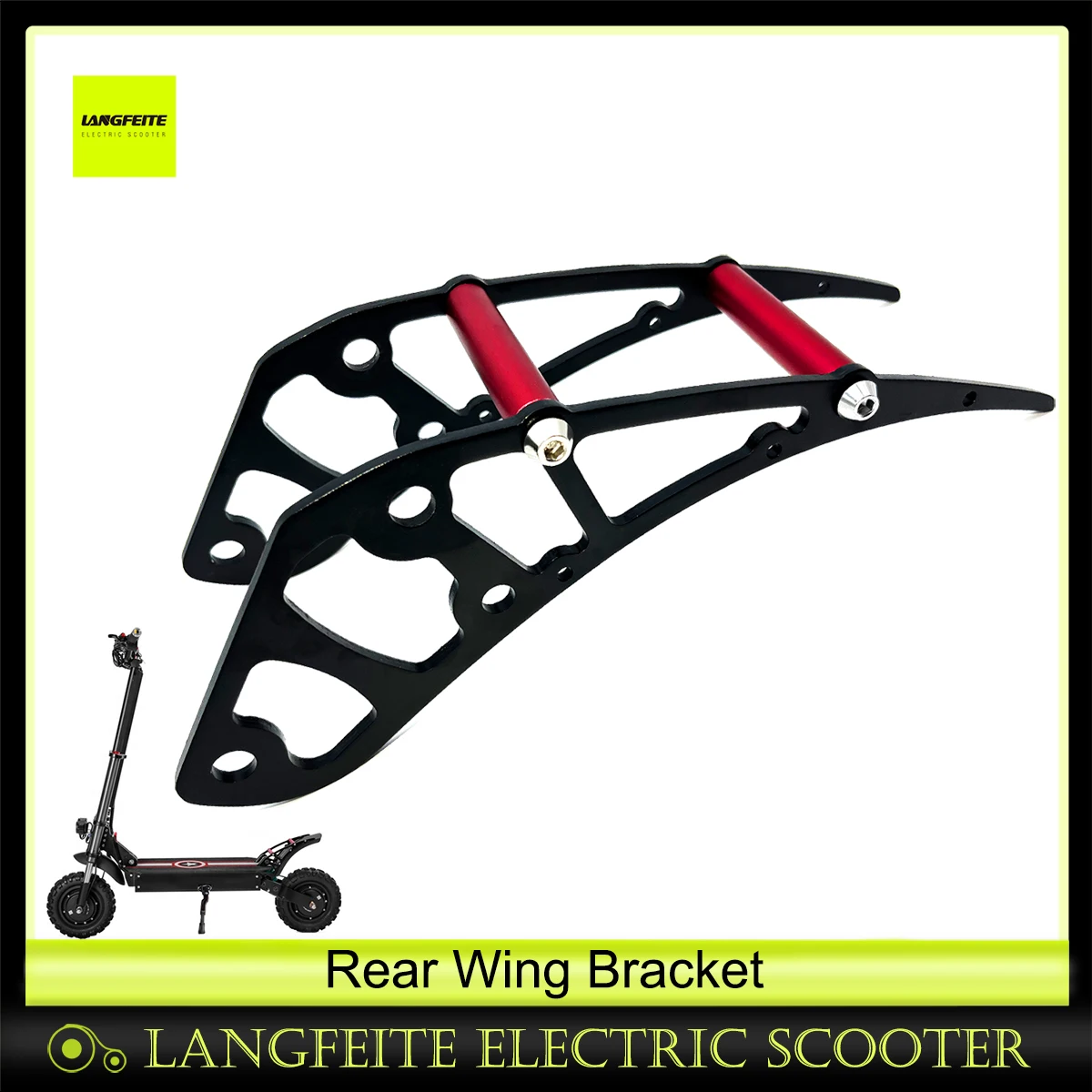 For LANGFEITE T8 Rear Wing Bracket Foot Support Kit Universal 11 inch Electric Scooter Rear Fender Step Pedal Modified Accessory