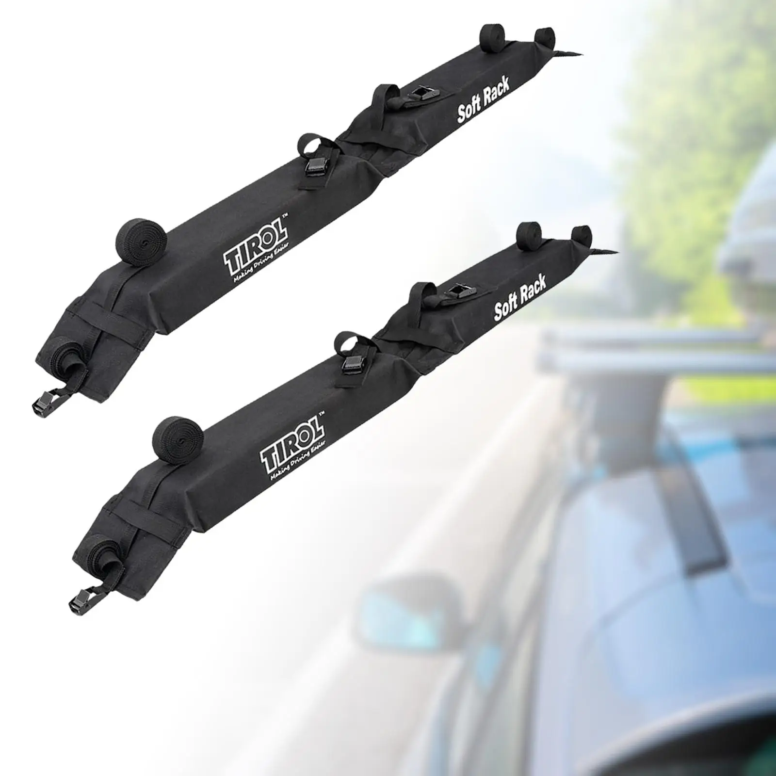 Car Soft Roof Rack Auto Outdoor Rooftop Luggage Carry 60kg Luggage for SUV Van ATV RV Camper Jeep Etc 600D Oxford PVC Roof Rack