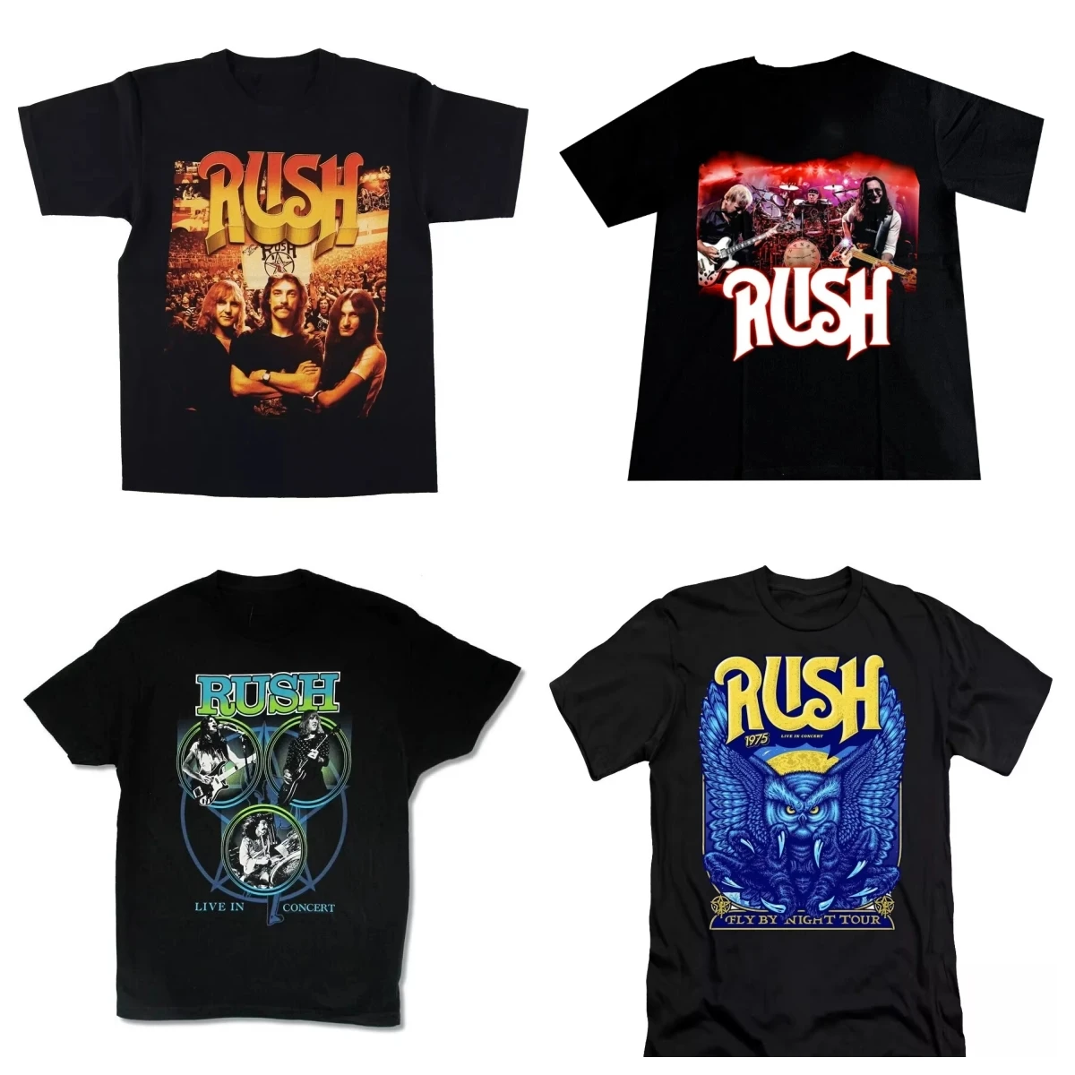 

Хлопковая футболка Vintage RUSH Band Music Rock Band Black. Мужские и женские топы, летняя уличная одежда с короткими рукавами, свободная повседневная мода