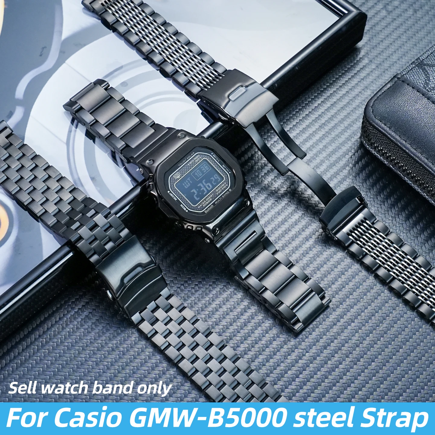 stainless-steel-strap-for-casio-g-shock-gmw-b5000-3459-small-square-men-modified-replace-metal-bracelet-silver-black-watch-band