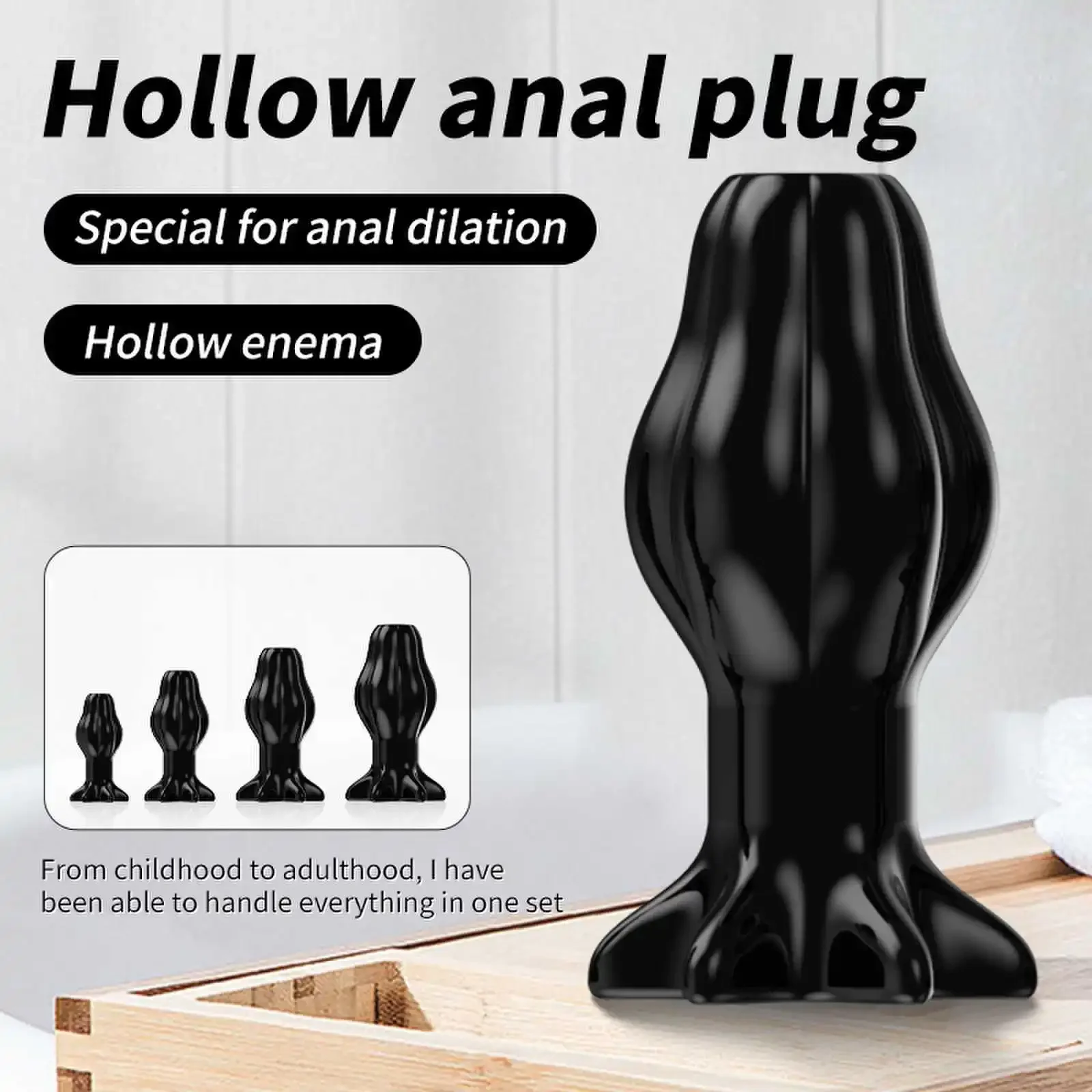 ก้นซิลิโคน Anal Plug 4 ขนาด Anus อุโมงค์ช่องคลอด Anchor ฝักบัว Enema Dilatador Dildos Bdsm เครื่องมือชาย Masturbator เพศของเล่น