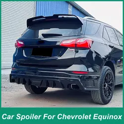 For Chevrolet Equinox 2017-2024 Rear Roof Lip Spoiler FRP Wing Luggage Lid Accessories Sports Design Kit Explorer Black Carbon
