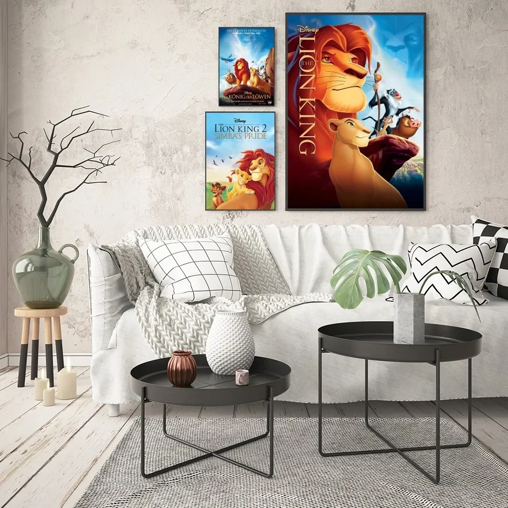 1pc Cartoon Lion King Poster Good Quality Prints Hakuna Matata Vintage Room Home Bar Cafe Decor Aesthetic Art Wall Painting