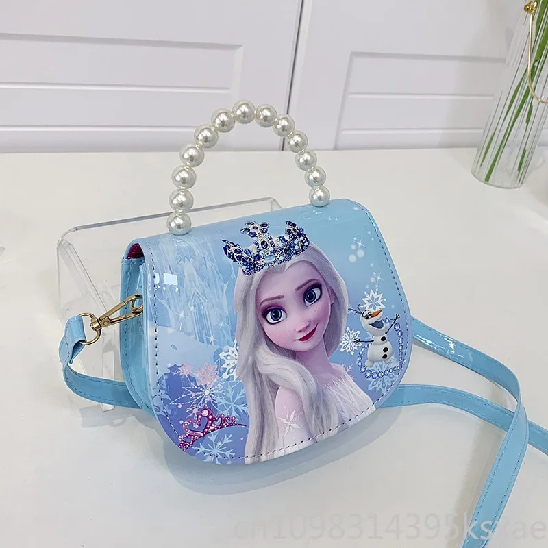 

Disney Frozen Elsa Shoulder Bag PU Leather Waterproof Cute For Girls Kids Childrens Fashion Accessory