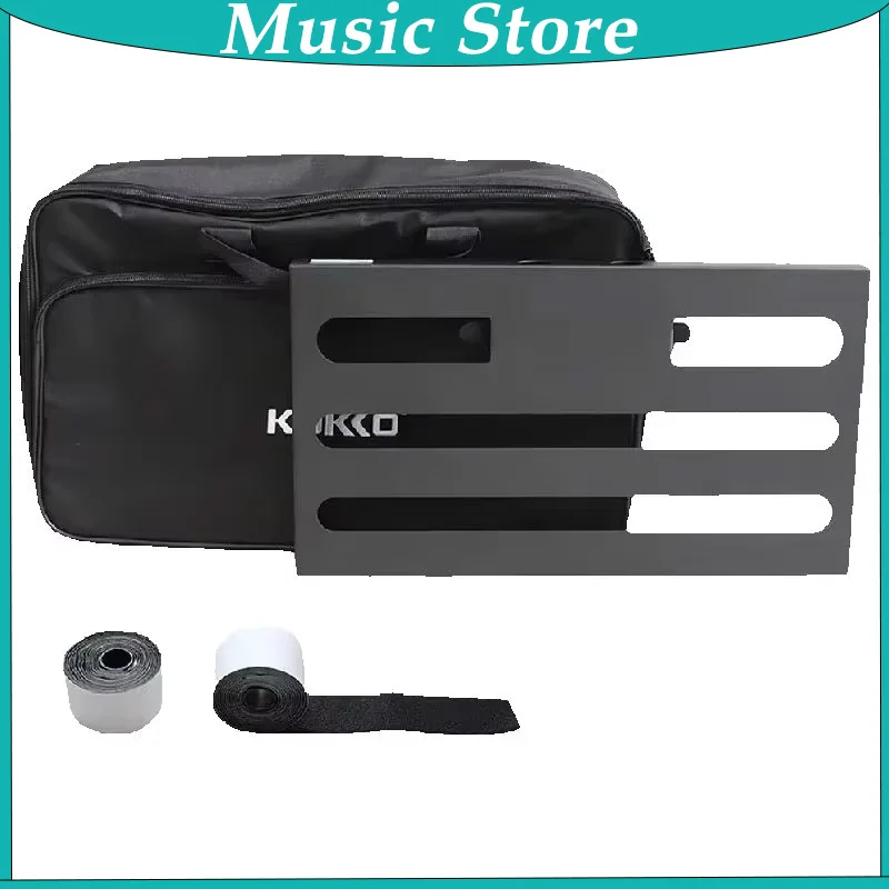 KOKKO KB-2 Mini Aluminum Alloy Guitar Pedalboard with Carry Bag – Ultra-Portable Pedal Stand & Organizer for 3-5 Effect Pedals