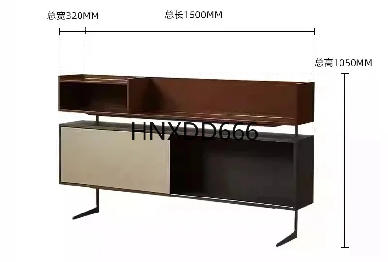 

Italian minimalist home living room locker Nordic modern minimalist light luxury solid wood tea cabinet