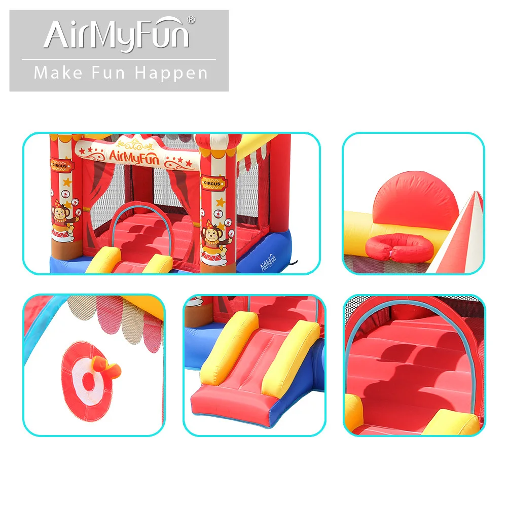 AMF Castillo inflable, casa de rebote para niños, tobogán inflable para interiores/exteriores, casa de rebote combinada, juguetes familiares para niños