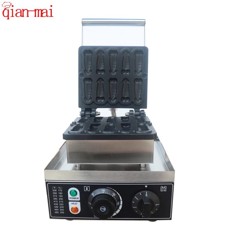 New Style 220V/110V Electric Waffle Maker Mini Size Boy Penis Commercial Snack Equipment Non-Stick Custom Dick Waffle Maker