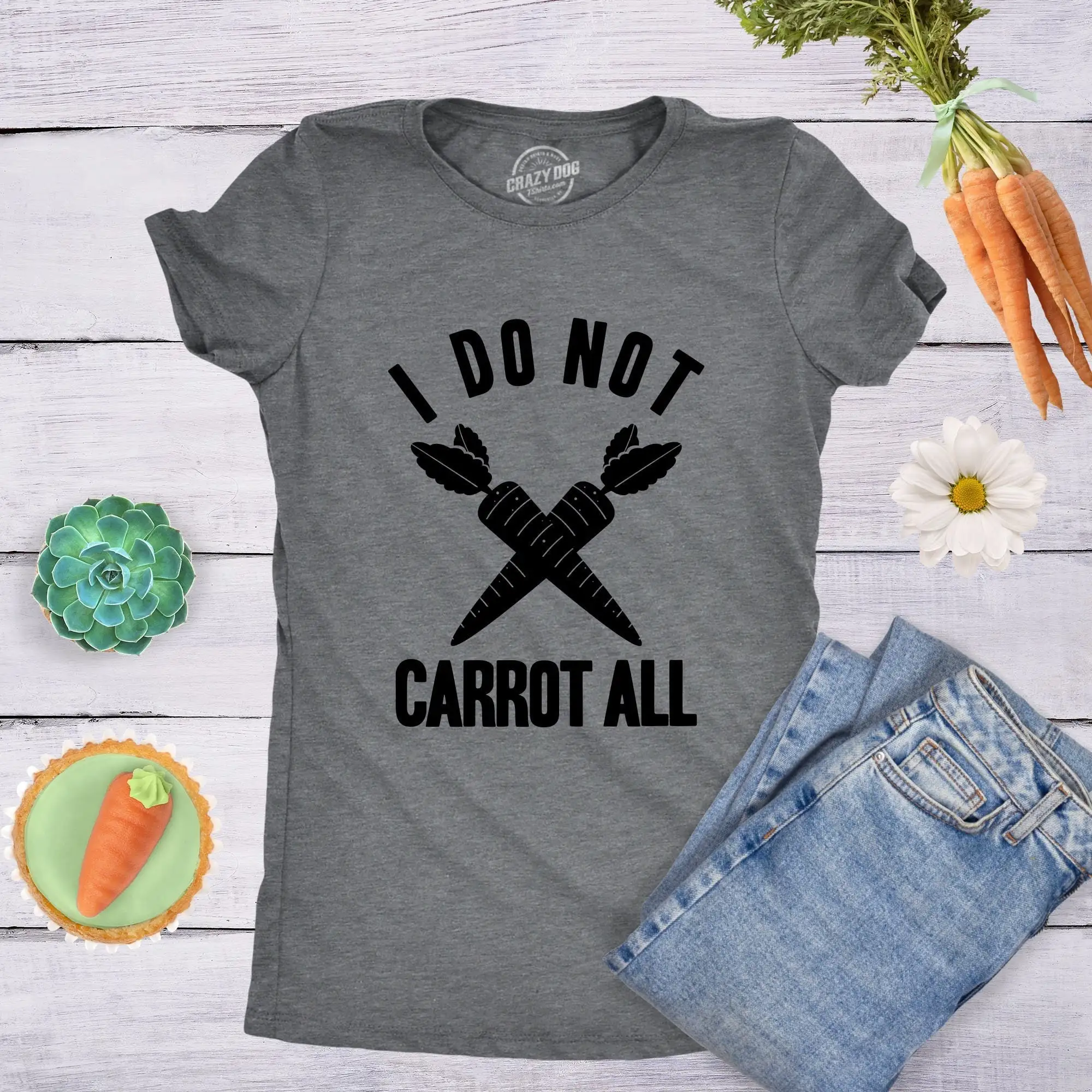 I Dont Care T Shirt Sarcastic Women Not Listening Carrot Funny Easter Joke On