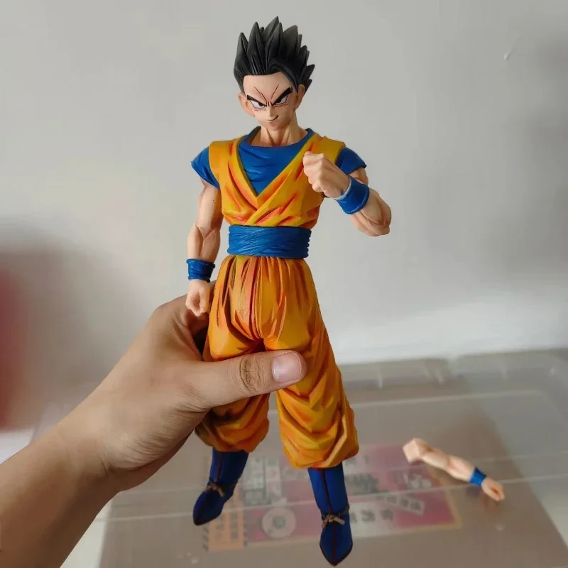 Dragon Ball Mystery Gohan Action Figure Anime Super Saiyan Son Gohan Warrior Doll Replacing Hand PVC 30cm Model Birthday Toys