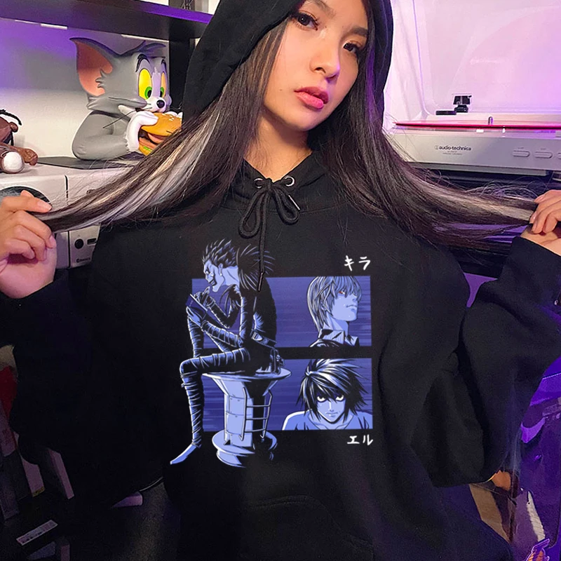 Women\'s Sweatshirt Hoodie Death Note Kawaii Dropshipping Harajuku Y2k Top Undefined Kpop Long Sleeve Kawaii Clothes Oversized