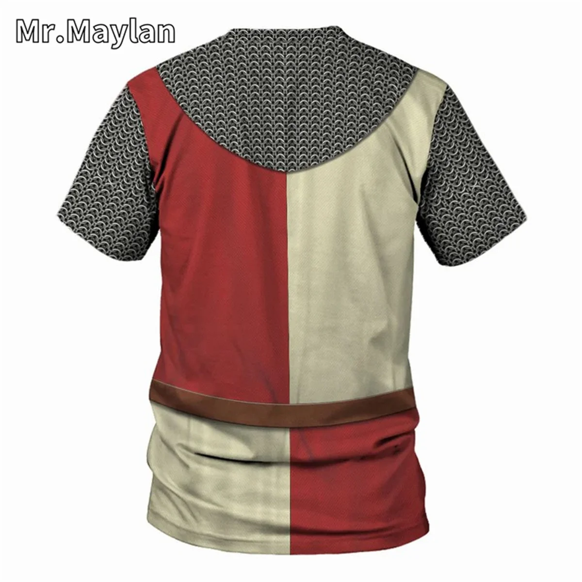 Medieval Knights Armor Cosplay Costume Tshirt 3D Men T shirt Vintage Fashion Short Sleeve Shirt Summer Streetwear Unisex Tee-023