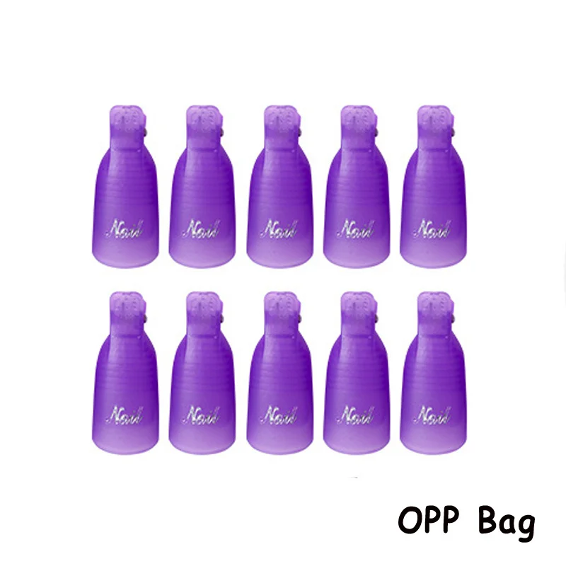 10 stücke Kunststoff Nail art Soak Off Kappe Clips UV Gel Polish Remover Wraps Semi-permanent Reiniger Nägel Clip finger Maniküre Werkzeuge