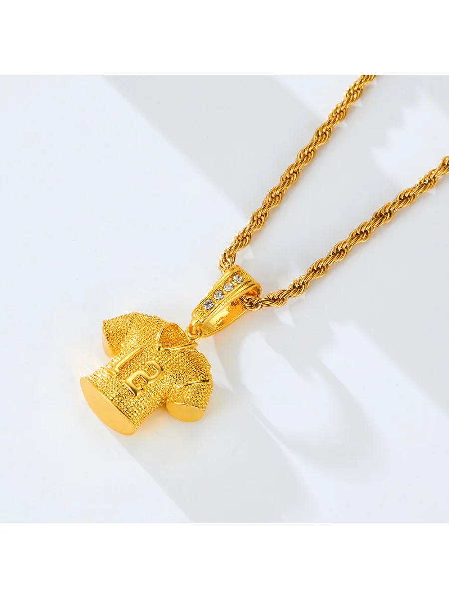 Zinc alloy ball suit pendant simple Fried Dough Twists chain hip-hop style men and women simple high feeling necklace