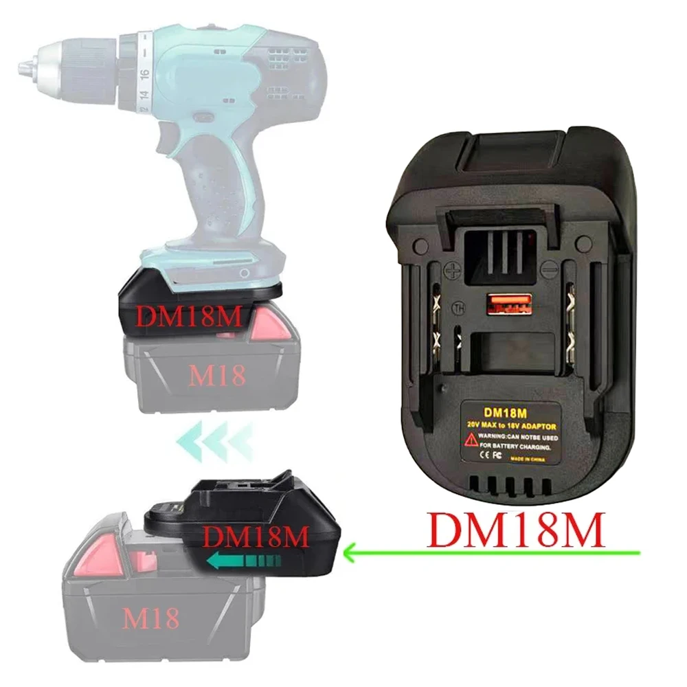 DM18M BS18MT EIN18MT Battery Adapter for Dewalt For Milwaukee For Bosch For Einhell Battery Converter For Makita 18V Power Tools