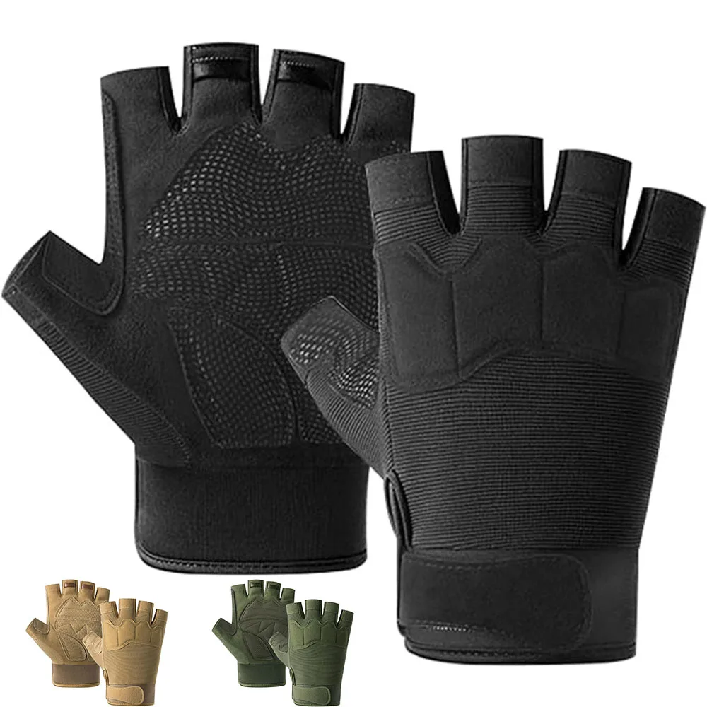 

Тактические перчатки без пальцев с мягкой подкладкой, легкие, дышащие, для велоспорта, мотоциклов, скалолазания, активного отдыха на природе