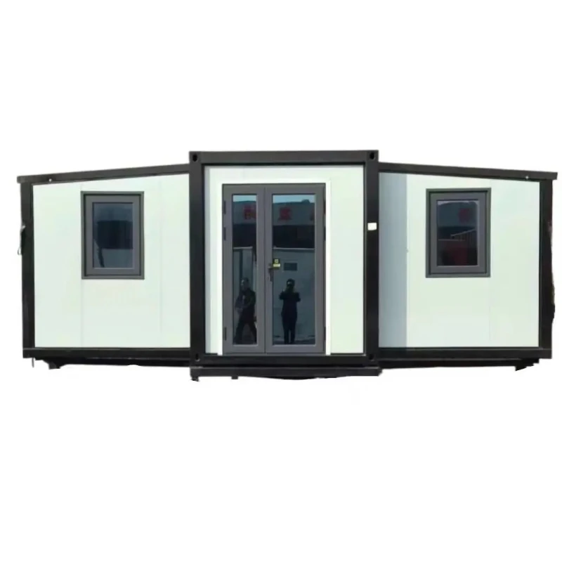 منزل صغير قابل للطي بطول 20 قدم/40 قدمًا و3 غرف نوم، منزل متنقل، أسود، فولاذ، منزل صغير، منزل حاوية خارجي