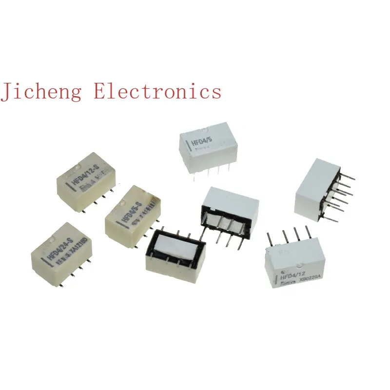 

10PCS Relay HFD4/3V, 5V, 12V, 24VSR 2A 8 pins, two sets of conversion, patch in-line