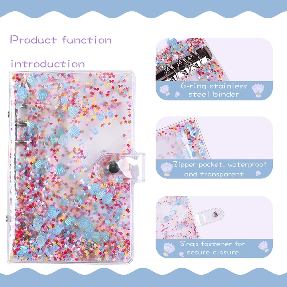 

Stylish PVC Stainless Steel Money Saving Binder Budget Organizer A6 Cards File Folder