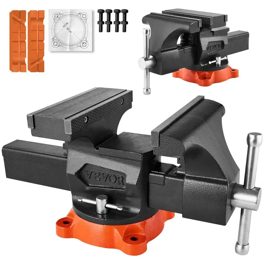 

Heavy Duty 8 Inch Bench Vise Ductile Iron Swivel Locking Base Multi Function Tool Repair Workshop