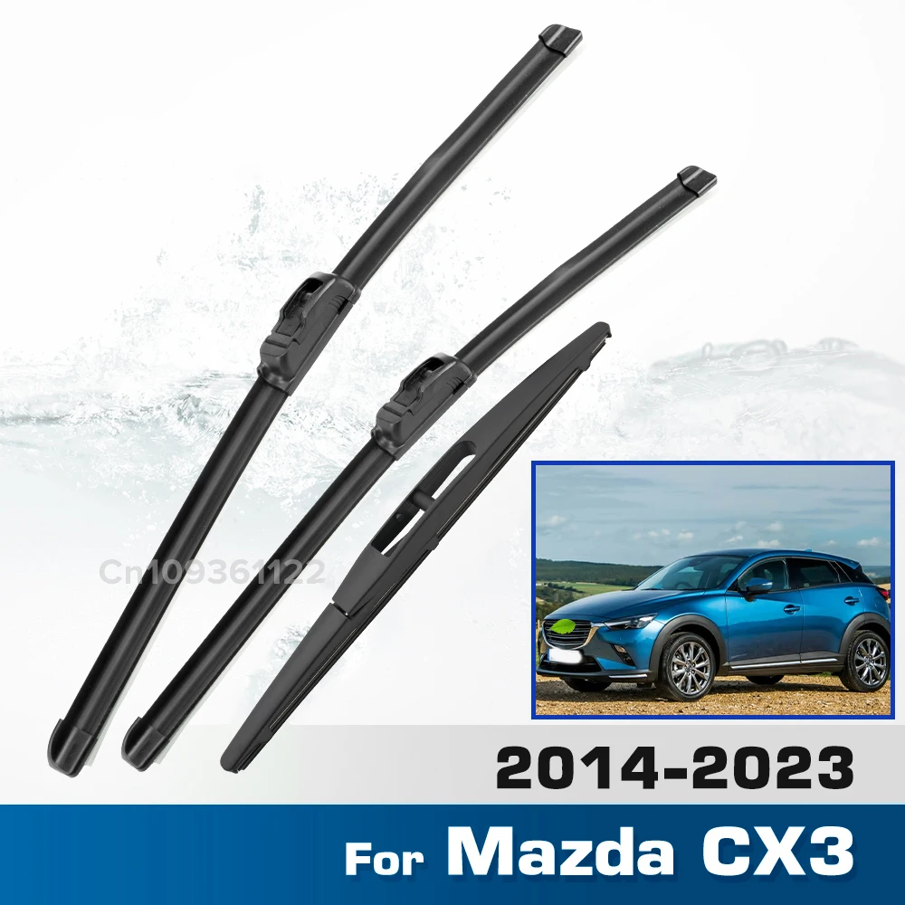 

Wiper Front & Rear Wiper Blades Set For Mazda CX-3 CX3 2014 - 2023 Windshield Windscreen Window Brushes 22"+18"+10"